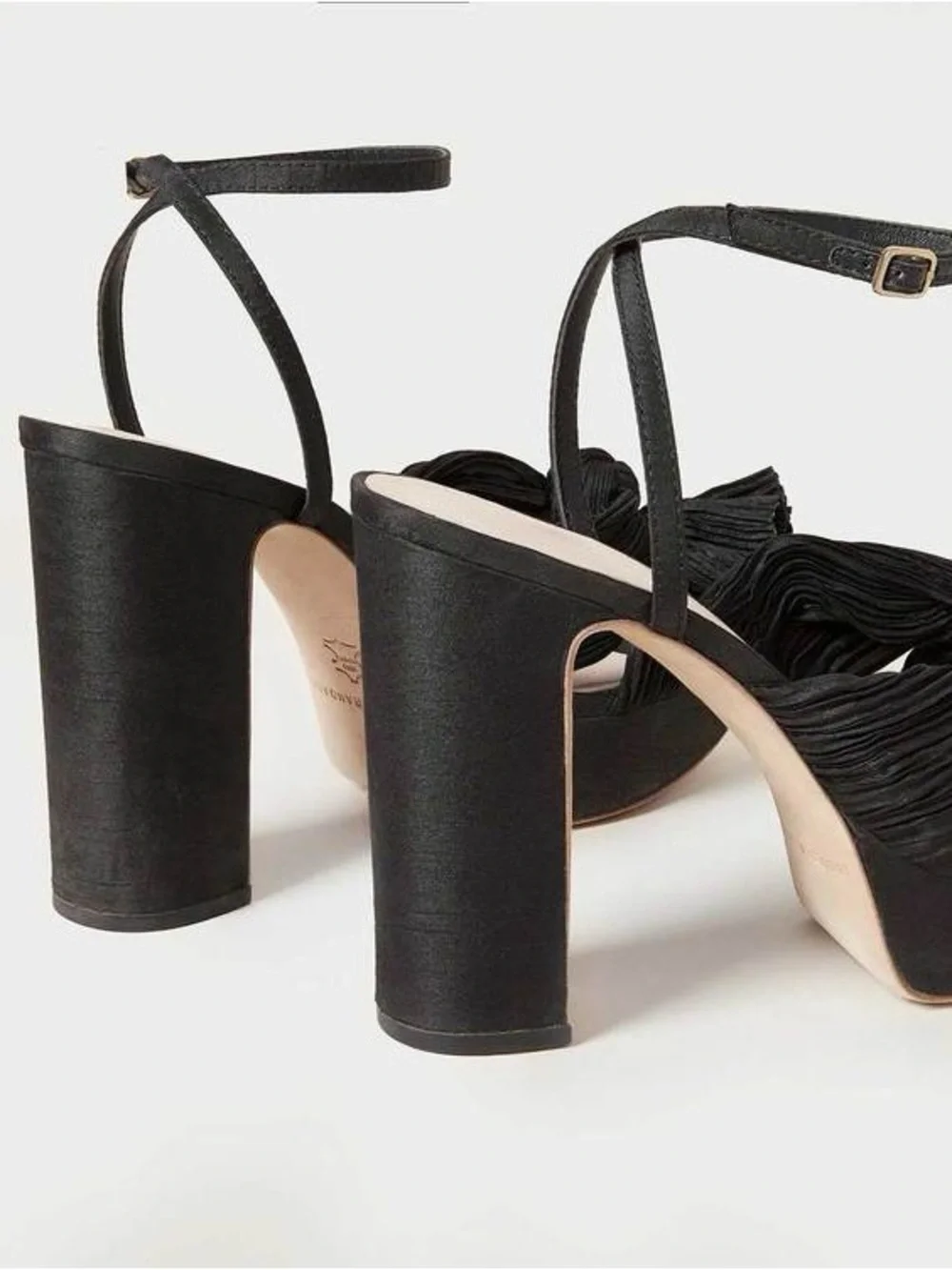 Natalia Platform Bow Heal - Black